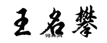 胡问遂王名攀行书个性签名怎么写