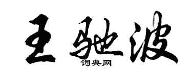胡问遂王驰波行书个性签名怎么写