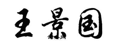 胡问遂王景国行书个性签名怎么写