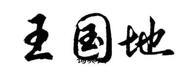 胡问遂王国地行书个性签名怎么写