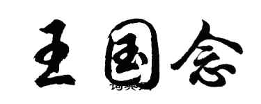 胡问遂王国念行书个性签名怎么写