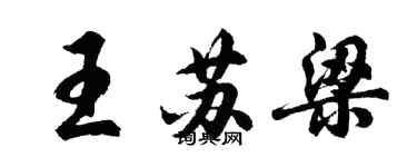 胡问遂王苏梁行书个性签名怎么写