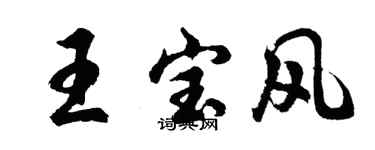 胡问遂王宝风行书个性签名怎么写