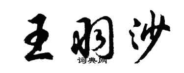 胡问遂王羽沙行书个性签名怎么写