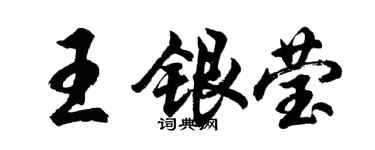胡问遂王银莹行书个性签名怎么写