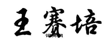 胡问遂王赛培行书个性签名怎么写