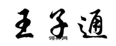 胡问遂王子通行书个性签名怎么写