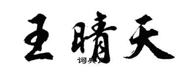 胡问遂王晴天行书个性签名怎么写