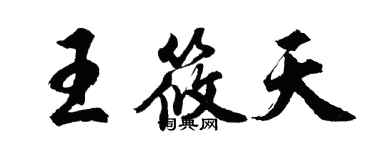 胡问遂王筱天行书个性签名怎么写