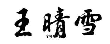 胡问遂王晴雪行书个性签名怎么写