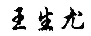 胡问遂王生尤行书个性签名怎么写