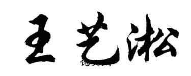 胡问遂王艺淞行书个性签名怎么写