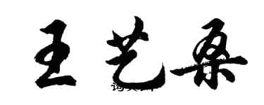 胡问遂王艺桑行书个性签名怎么写