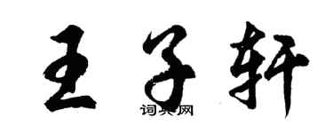 胡问遂王子轩行书个性签名怎么写