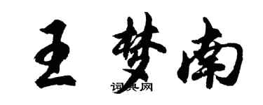 胡问遂王梦南行书个性签名怎么写