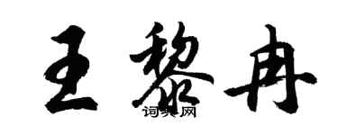 胡问遂王黎冉行书个性签名怎么写