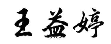 胡问遂王益婷行书个性签名怎么写
