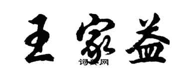 胡问遂王家益行书个性签名怎么写