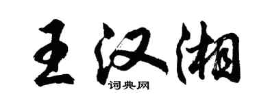 胡问遂王汉湘行书个性签名怎么写