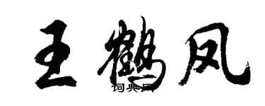胡问遂王鹤凤行书个性签名怎么写