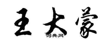 胡问遂王大蒙行书个性签名怎么写