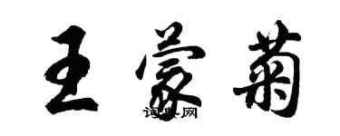 胡问遂王蒙菊行书个性签名怎么写
