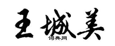 胡问遂王城美行书个性签名怎么写