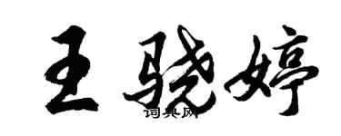 胡问遂王骁婷行书个性签名怎么写