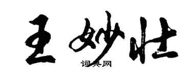 胡问遂王妙壮行书个性签名怎么写