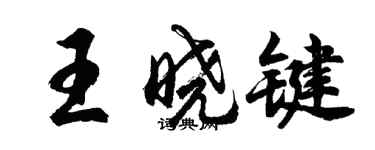 胡问遂王晓键行书个性签名怎么写