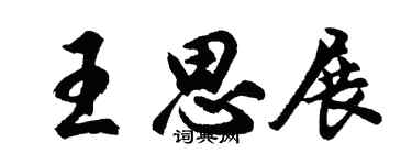 胡问遂王思展行书个性签名怎么写