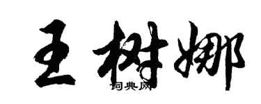 胡问遂王树娜行书个性签名怎么写