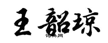 胡问遂王韶琼行书个性签名怎么写