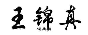 胡问遂王锦真行书个性签名怎么写