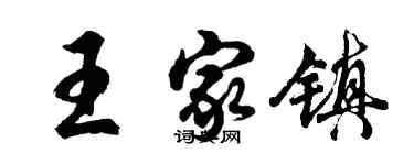 胡问遂王家镇行书个性签名怎么写