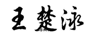 胡问遂王楚泳行书个性签名怎么写
