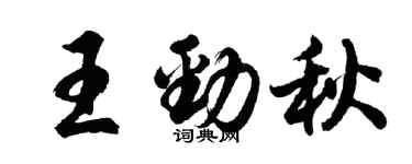 胡问遂王劲秋行书个性签名怎么写