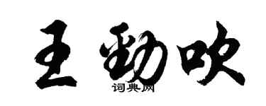 胡问遂王劲吹行书个性签名怎么写
