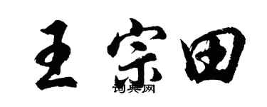 胡问遂王宗田行书个性签名怎么写