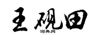 胡问遂王砚田行书个性签名怎么写