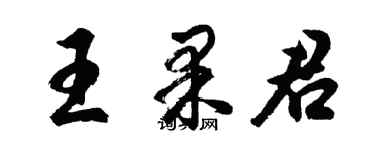 胡问遂王果君行书个性签名怎么写