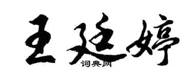 胡问遂王廷婷行书个性签名怎么写