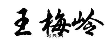 胡问遂王梅岭行书个性签名怎么写
