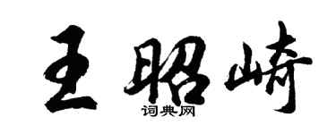 胡问遂王昭崎行书个性签名怎么写