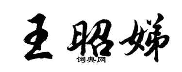 胡问遂王昭娣行书个性签名怎么写