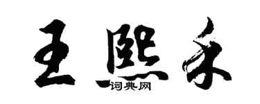 胡问遂王熙禾行书个性签名怎么写