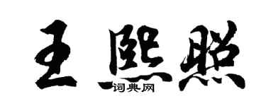 胡问遂王熙照行书个性签名怎么写
