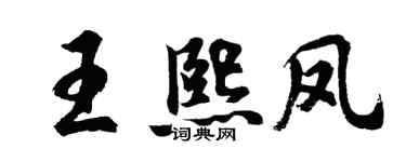 胡问遂王熙凤行书个性签名怎么写