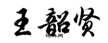 胡问遂王韶贤行书个性签名怎么写