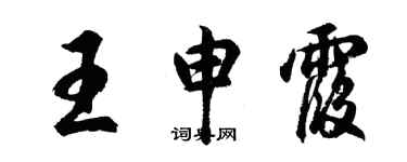 胡问遂王申霞行书个性签名怎么写